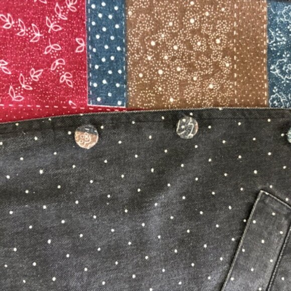 Vintage Naf Naf Vest - One Size, Unisex, patchwork design - Picture 4 of 7